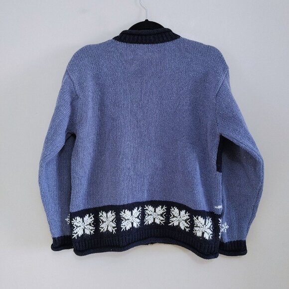 Rosanna Womens Full Zip Cardigan Sweater Size Medium Winter Christmas Holiday - Picture 4 of 4